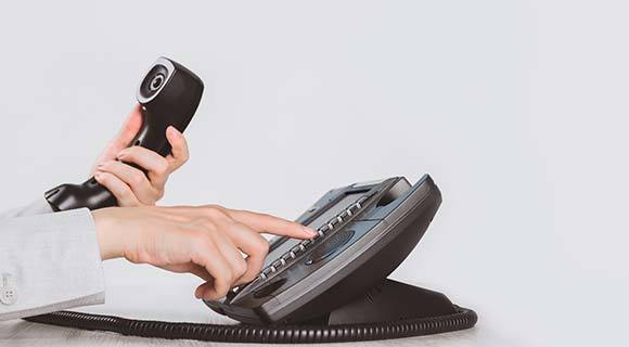 Dialing on business VoIP phone